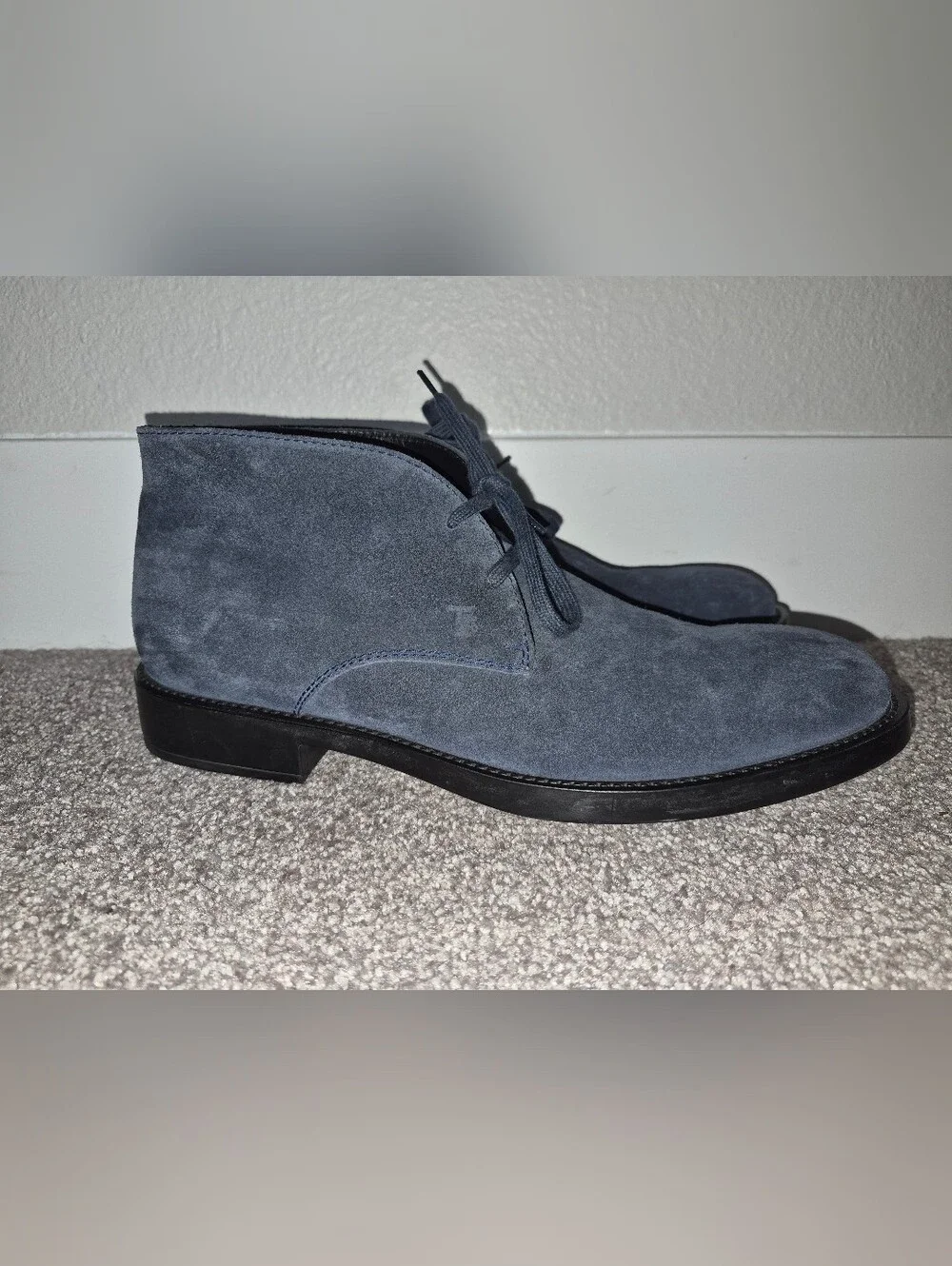 Tod's Suede Desert Boots - Classic Lace-Up Navy Size 10